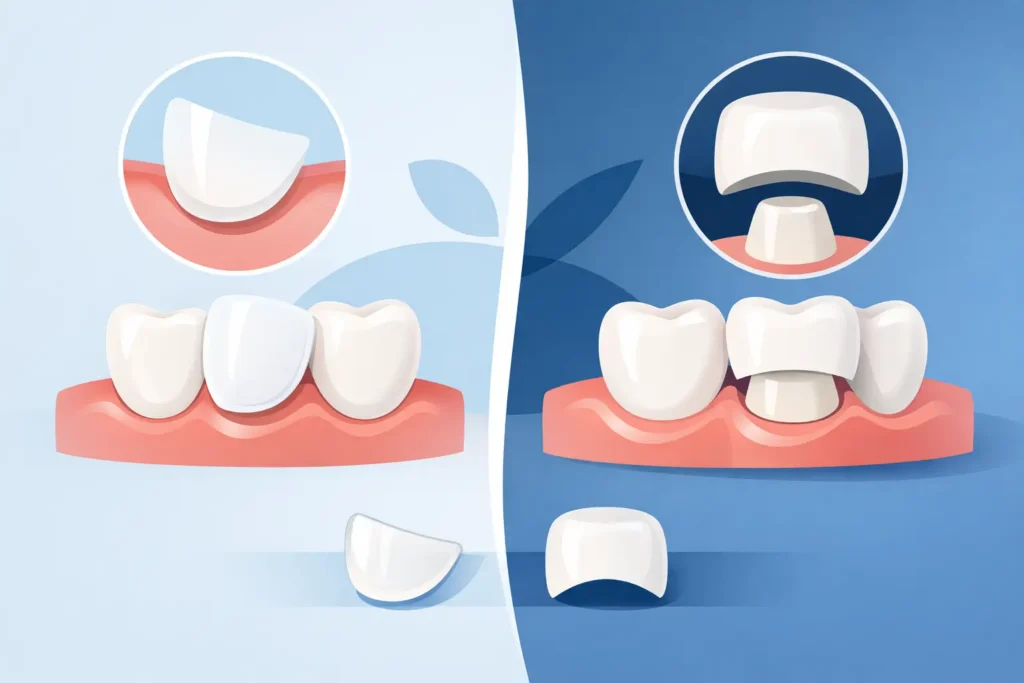 Veneers vs Crowns Difference Explained